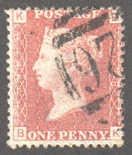 Great Britain Scott 33 Used Plate 198 - BK - Click Image to Close